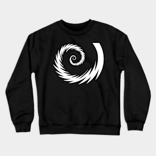 White Spiky Spiral Crewneck Sweatshirt